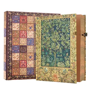 Vintage 3D Scrapbook Album 96 Pages 6.8x9 Inches DIY with Envelope Pocket for Wedding Guest Book Graduation Keepsake Gift