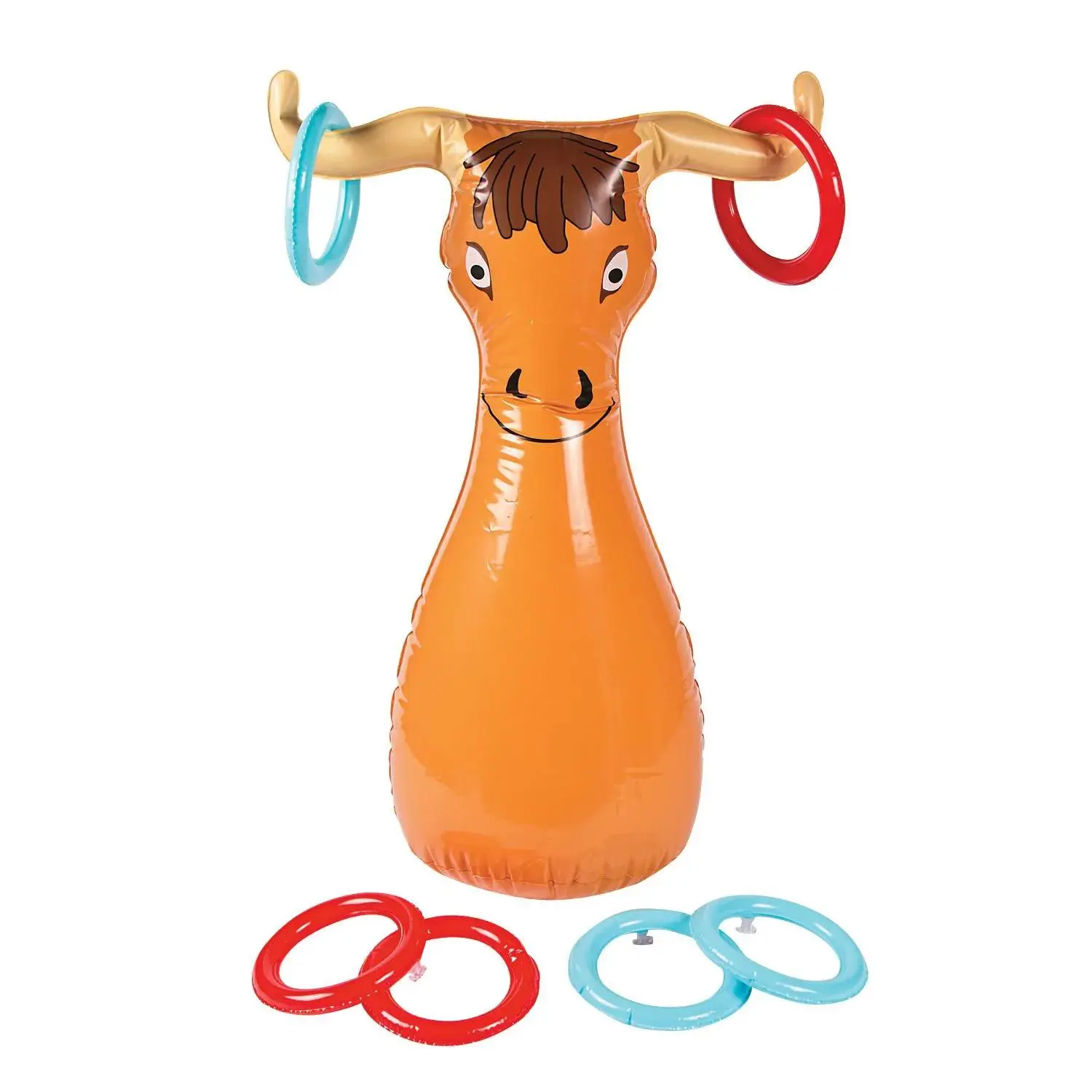 18" x 30" Inflatable Ox Lasso the Steer Ring Toss Game - 7 Pc.