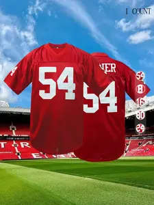 Jerry Rice Jersey #80 San Francisco Stitched Red Football Jersey Sporty Jersey Gift for Fans Sports Top Gym Clothes Workout Sports Top Training T-Shirt