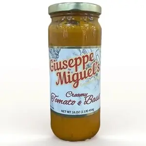 Giuseppe Miguel's Creamy Tomato & Basil Soup Gluten Free Savory 4 Pack Rich & Creamy Fresh Tomatoes Quick Meal Option