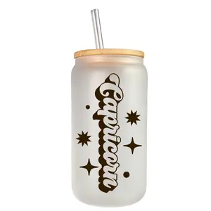 Perfect Zodiac Gift, Capricorn Coffee Glass Can, Gift for Spring girl, great gift for coffee lover, Perfect Girly Gift, Trendy, stylish  Cup tumbler- 16 oz glass can Drinkware Bamboo Lid