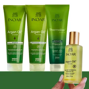 INOAR Frizz-Free Smooth Hair Kit – Argan Oil System (No Keratin Needed)
