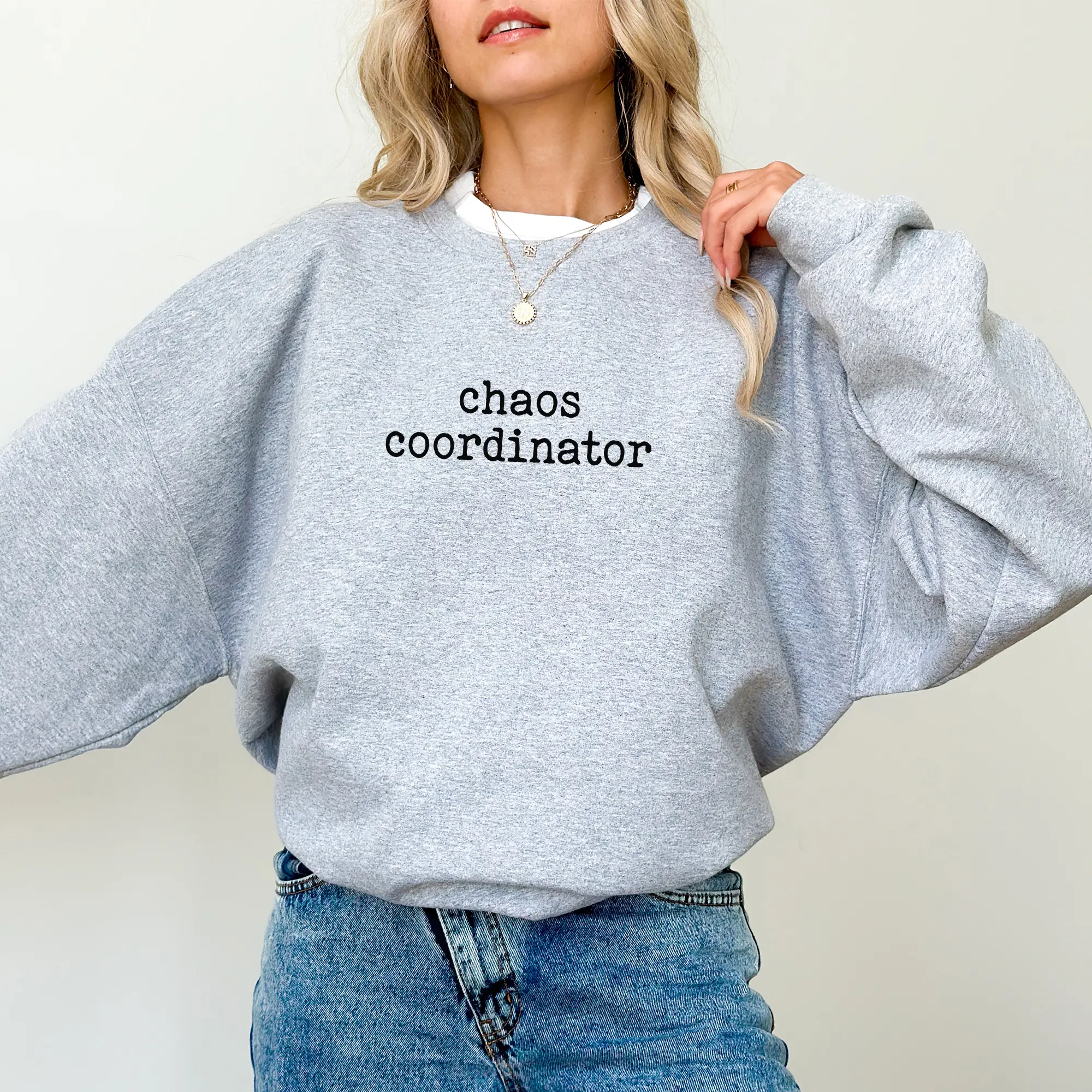 Chaos Coordinator Sweatshirt, Funny Mom Life Sweater, Chaotic Women Apparel, Funny Teacher Crewneck, Funny Nurse Long Sleeve Pullover, Women Shirt, Wifey Apparel, Wife Life Sweatshirt, Womenswear, Soft Cozy Fabric Sweatshirt