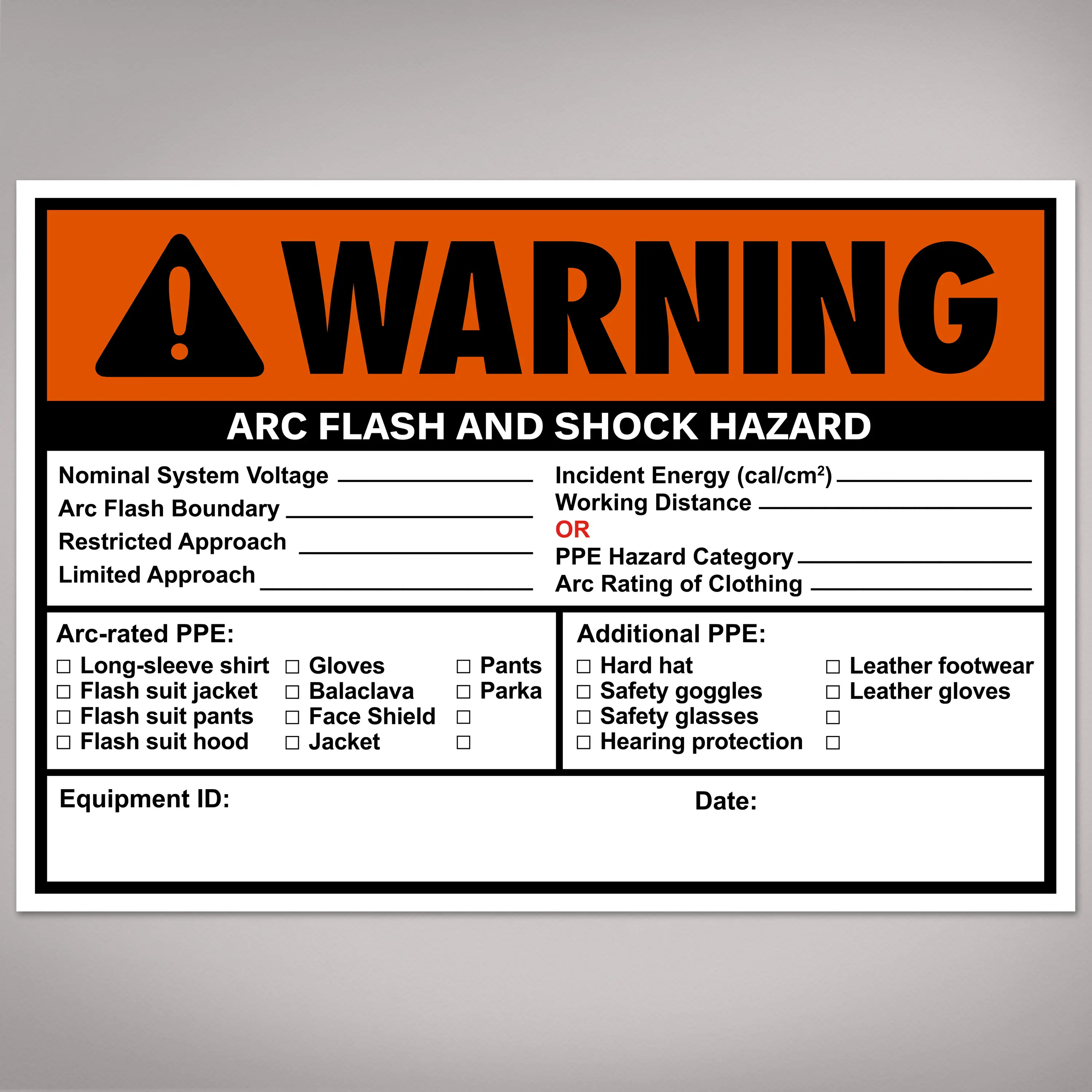 Avery Rectangular Arc Flash/Shock Warning Labels - Polyester, Waterproof, UV Resistant, Preprinted, Handwrite-Only, Harsh Temperature Resistant, Outdoor, Won't Stretch or Shrink, 3.5" x 5", 8 Decals