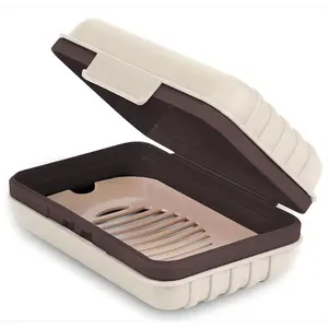 Bar Soap Holder Dish 1 Pack for Shower, Travel Soap Case with Lid for Gym, Camping Essentials, Travel Size Toiletries, Portable, Leakproof