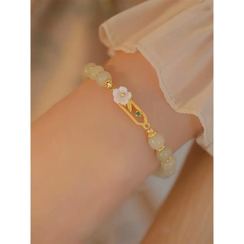 Multi bead flower bracelet