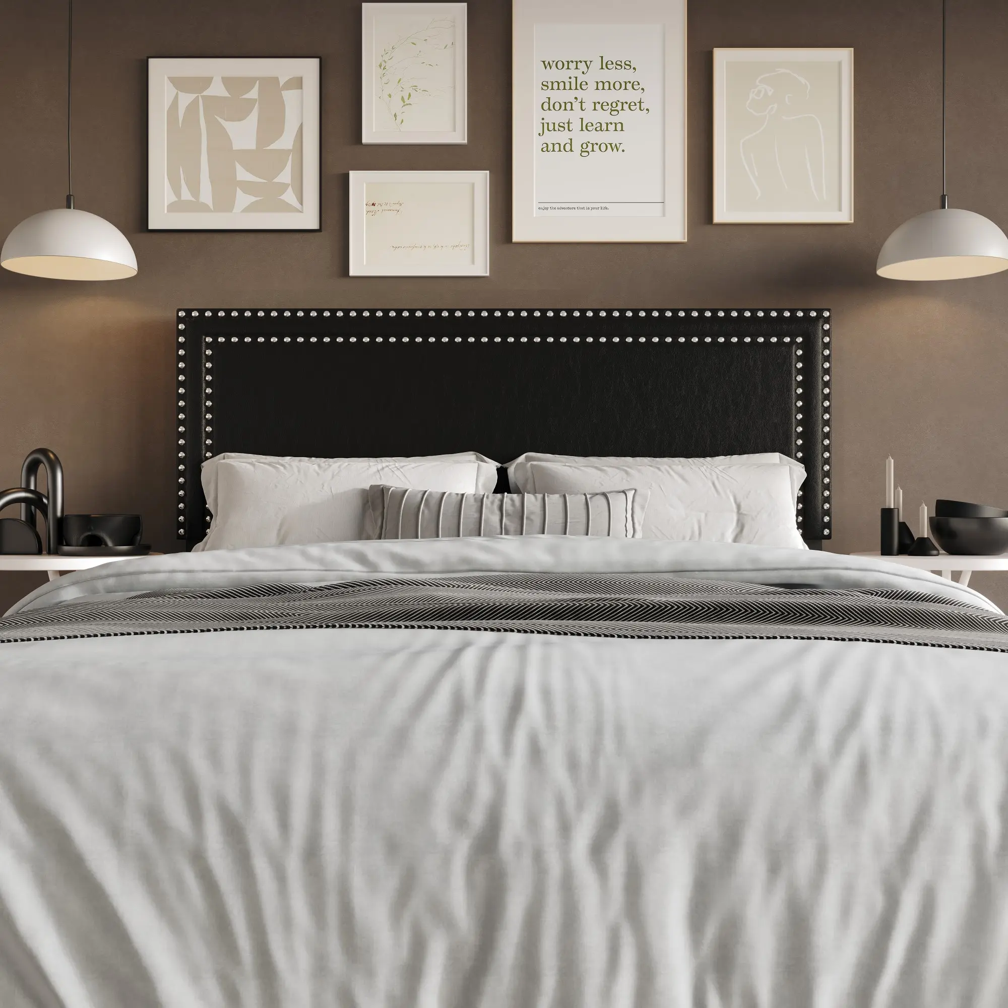 Favorer Sarasota Modern Fabric Upholstered Headboard - Full Size, Assembly Required, Modern Upholstered Headboard