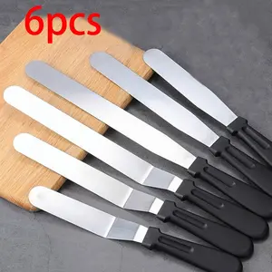 6PCS Cake Spatulas, Angled And Non-Stick, for Dividing And Transferring, Smoothing Frosting, Cream Cheese, Buttercream, Bread Dough, Pastries, And Desserts for Projects