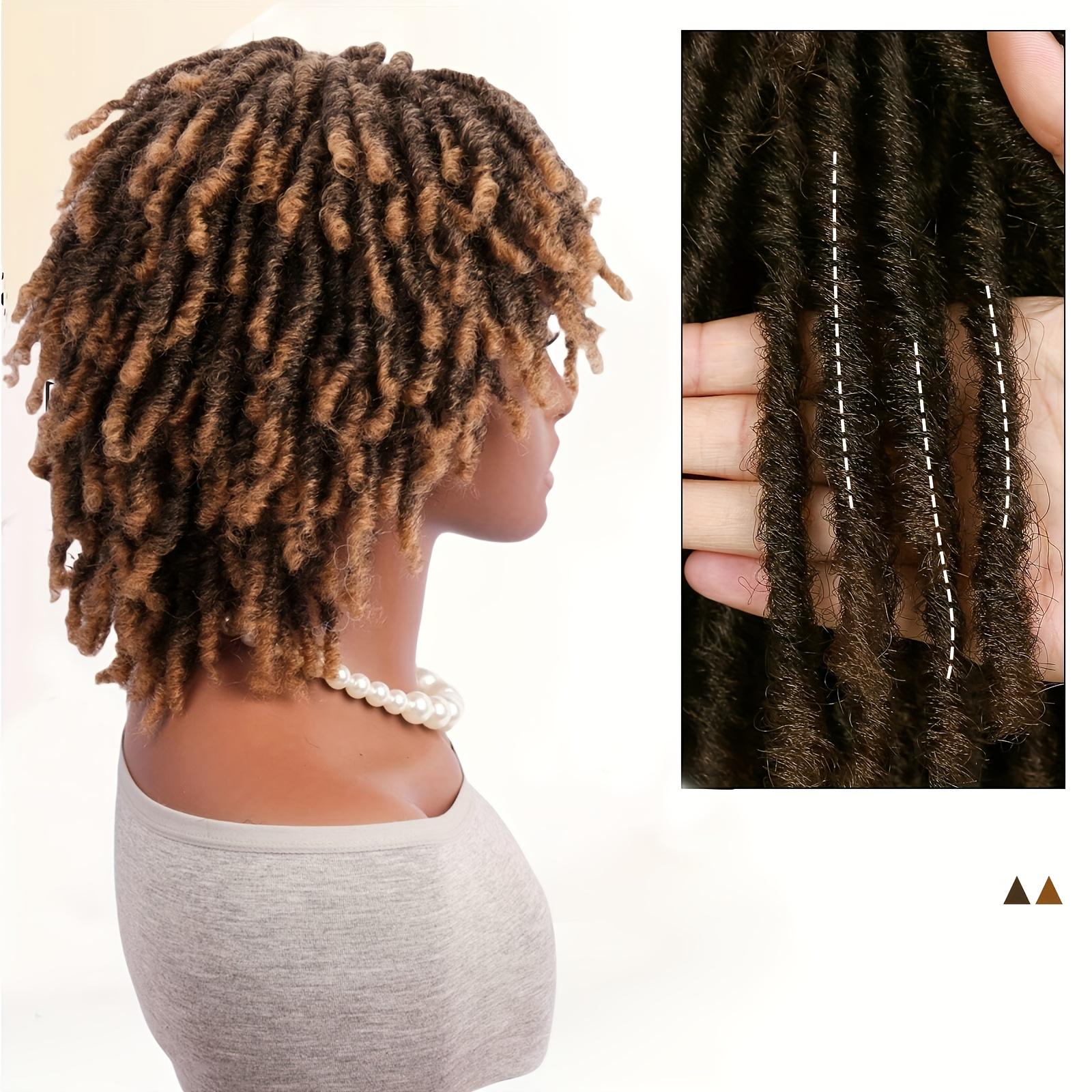[1pcs Afro Dreadlock Wig] Bellqueen Afro Dreadlock Wig, 100% High Temperature Fiber, Unisex Adult Sports Style, 180% Density Afro Curly Kinky Hair, Rose Net Cap, Synthetic Braids, Breathable Layered Faux Locs