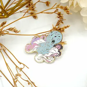 Cloudopus | Sealestial Collection | Unique Surrealist Cloud Octopus Art Pin