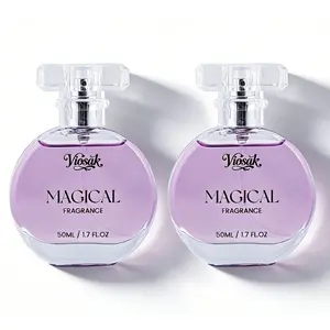 VIOSAK 2PC Luxury Sweet Rose Eau De Perfume Unisex 50 ml | Long-Lasting Woody & Amber Scent | Spicy Pink Pepper & Raspberry Floral Notes | Unisex Fragrance Gift Set | Viral tiktok Perfume |Perfect Gift for Him & Her |Magical Fragrance