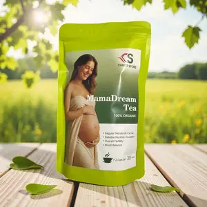 MamaDream Tea for Menstrual Health 100% Organic Regular Cycles Reliable Ovulation Fertility Mood Balance 20 Bags
