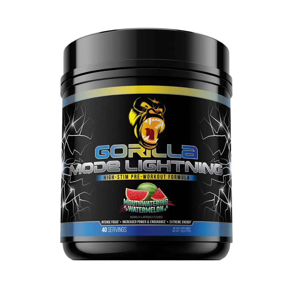 Gorilla Mode Lightning High-Stim Pre-Workout (40 Servings) Healthcare Supplement