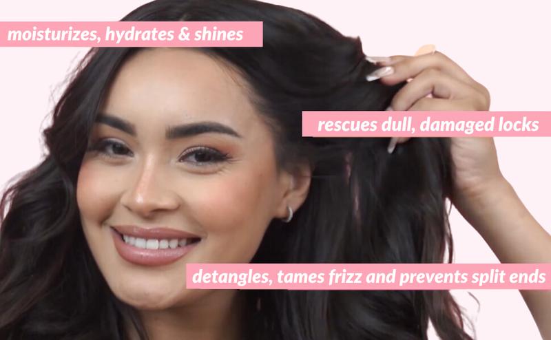 FoxyBae Insta-Bae 3-Minute Hair Mask with Biotin & Argan Oil – Hydrate, Strengthen & Repair Dry or Damaged Hair – Deep Conditioning, Moisturizing & Nourishing Haircare Treatment for Soft, Silky Results (Pink)