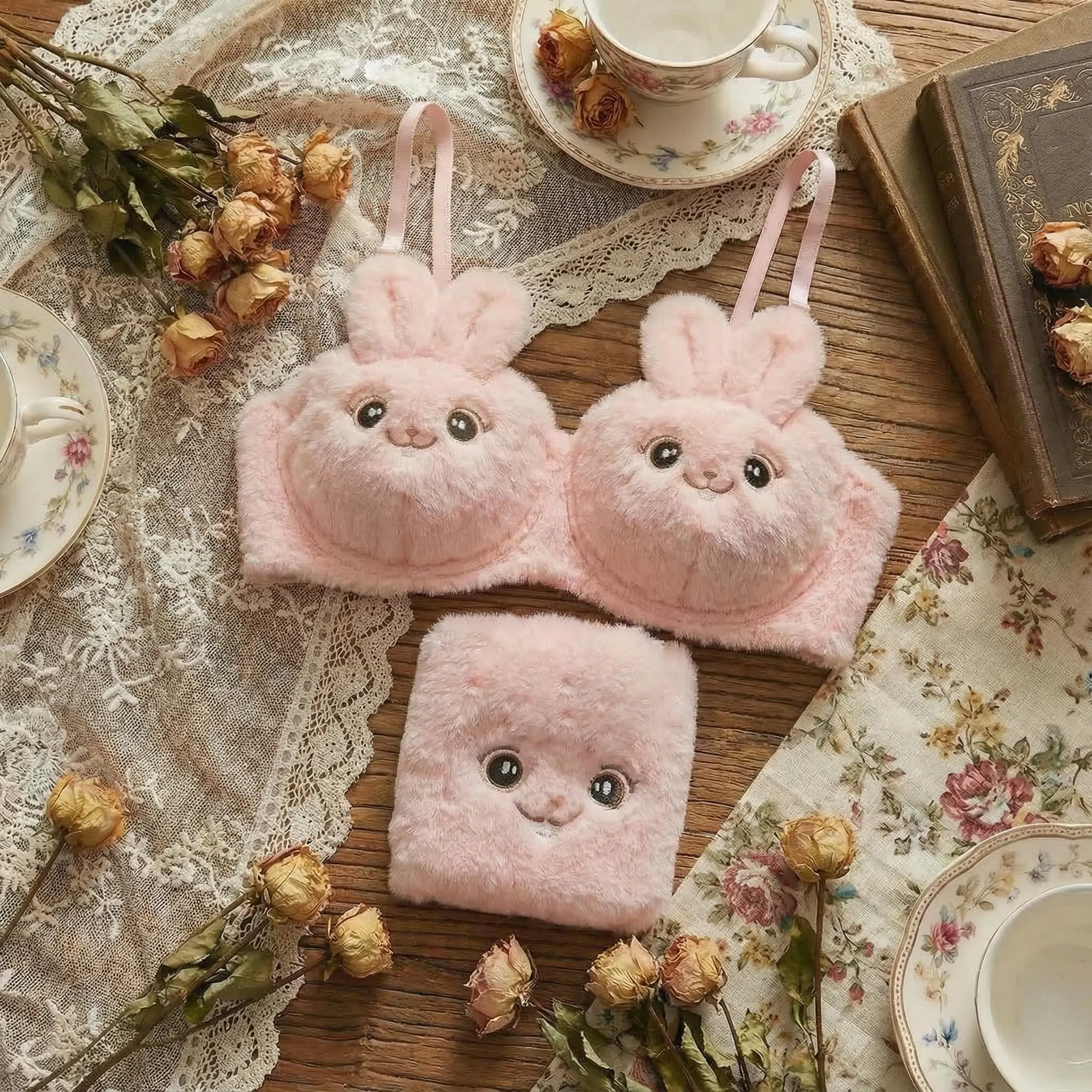Sexy Lingerie Kawaii Plush Bra & Panty Set Warm Soft Bunny Bear Kitty Cozy  Underwear for Winter Nights Holiday Gifts Romantic Couple Moments  Valentine's sneaky lingerie lingerie party - TikTok Shop