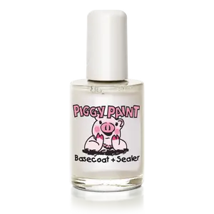Piggy Paint Basecoat + Sealer 0.5 fl oz Non-toxic Durable Nail Polish for Kids Safe for Pets & Pregnancy Cruelty-free Vegan Made in US