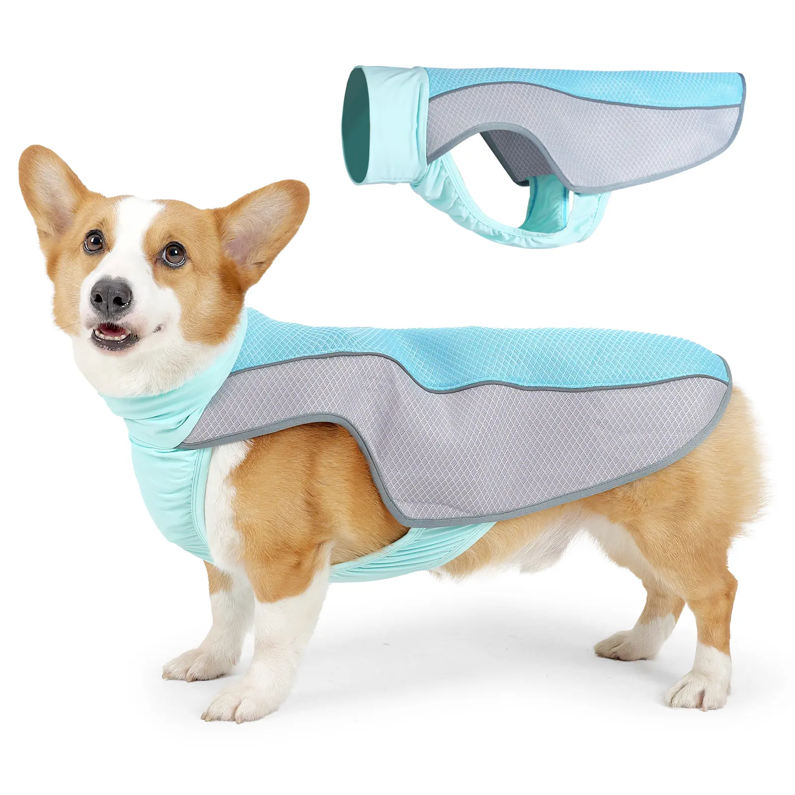 Dog Cooling Vest | Summer Heat Relief Pet Jacket – Breathable Ice Mesh + Reflective Safety Strip for Outdoor Walks