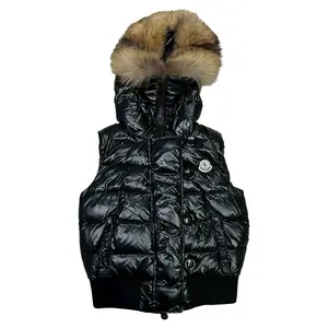Pre-owned MONCLER Nylon Small Leather Goods Down Vest