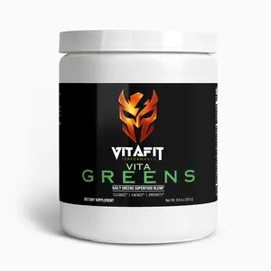 VitaGREENS | Daily Greens Superfood Blend - Adaptogens, Detox Support, Liver Detox & Antioxidants, Lactose-Free, Vegan, Supports Digestion & Immunity - Healthcare, Dietary Fitness Supplement