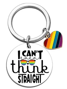 Moexuko Lgbtq Pride Keychain, Rainbow Keyring for Lgbt Gifts, Cute Cartoon Design, Perfect for Pride Month and Birthdays