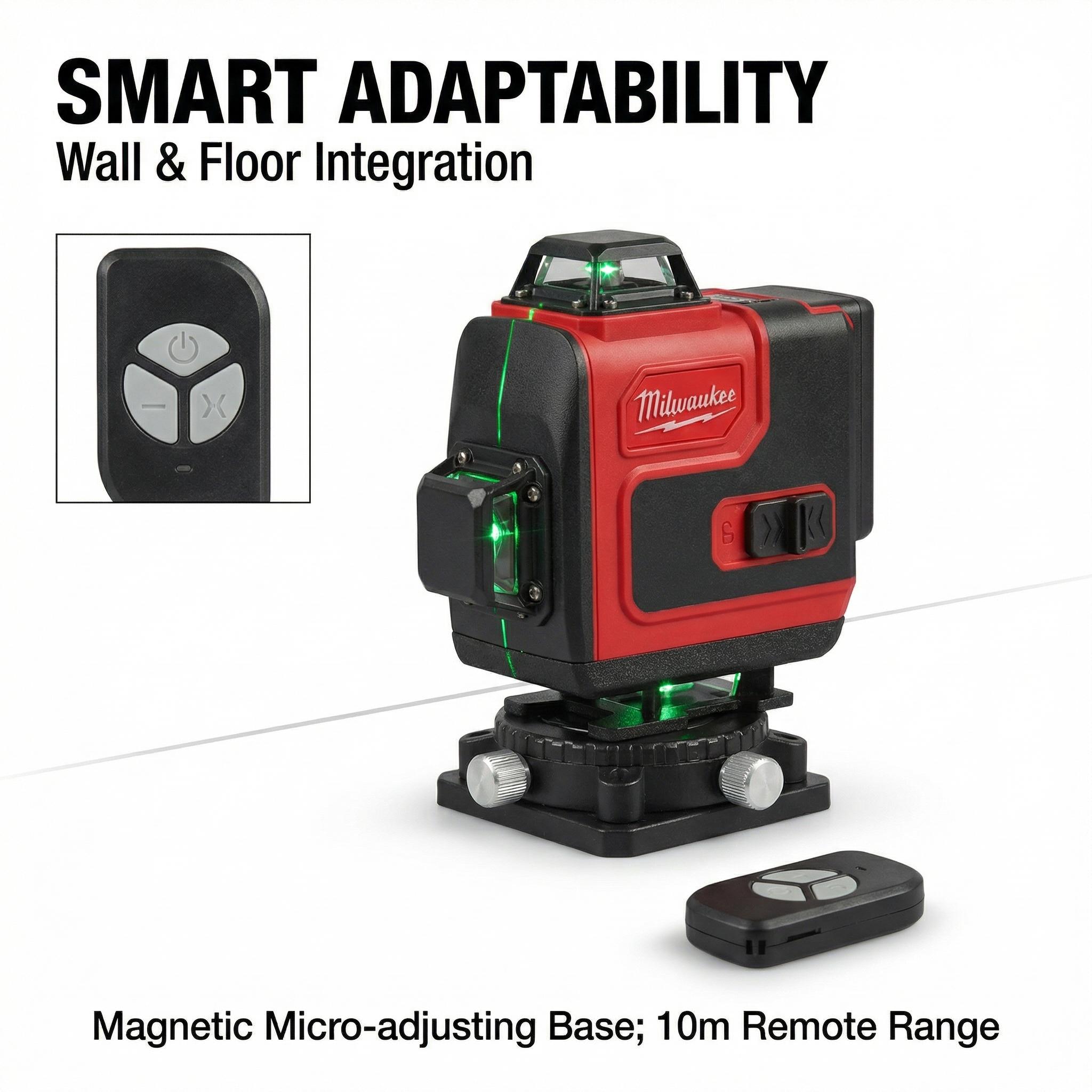 Milwaukee 16 Line Laser Level Kit With Battery Charger Construction Layout Tool High Accuracy