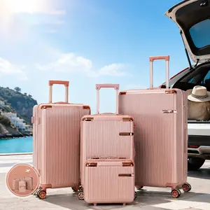 3pcs Luggage Set with Toiletry Bag — Durable Travel Essentials, Carry-On Suitcase with 360° Dual-Spin Wheels