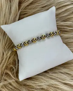 Two Tone Elastic Stainless Steel Bracelet