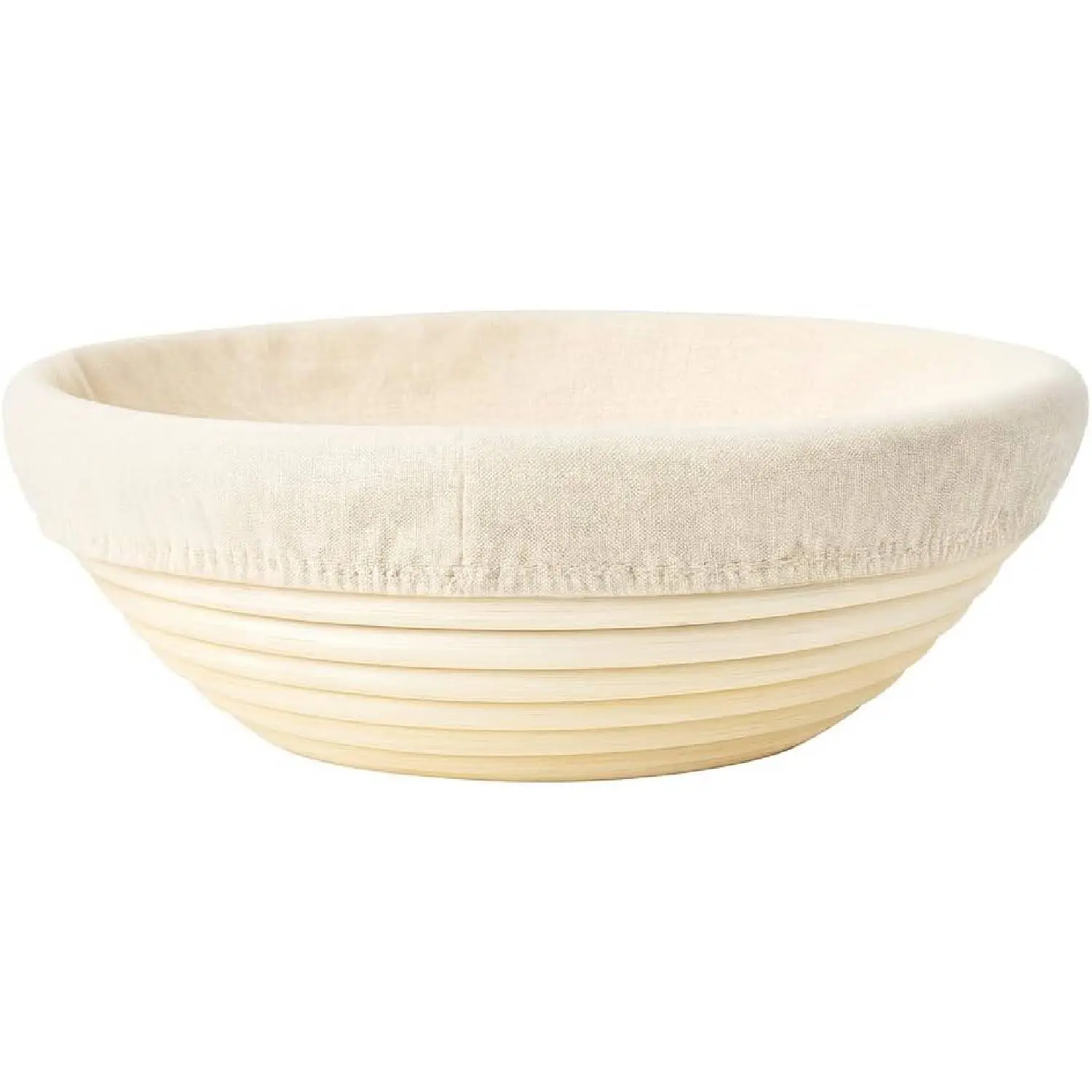 Round Bread Banneton Basket with Liner - Perfect Brotform Proofing Basket for Making Beautiful Bread (9 inch)