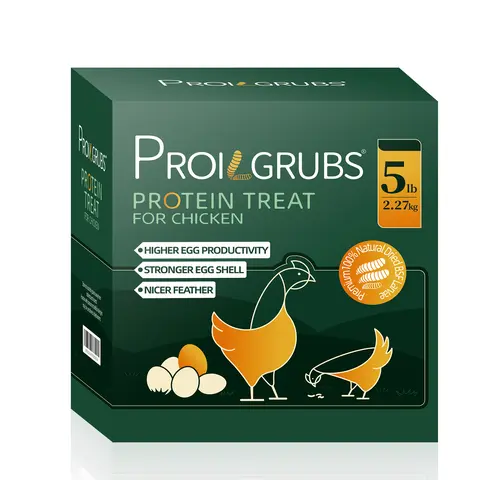 PROILGRUBS 5 LBS All-Natural Non-GMO Dried Black Soldier Fly Larvae - High-Protein Chicken Feed, Treats for Chickens, Hens - Suitable for Feeding Horses, Geese, Ducks - Microwave Oven-Safe Dried Worms #sohochic
