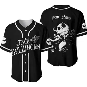 Personalized Jack Skeleton  Baseball Jersey, Baseball Jersey Shirt, Outdoor Sports, Sport Shirt, Dynamic And Comfortable