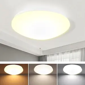 ENATECLITE 13-Inch LED Flush Mount Ceiling Light,Dimmable Lighting, 3 Color Temperatures (3000K/4000K/5000K), Low Profile Round Bright Lights and Modern Surface Mount for Bathroom, Bedroom, Living Room,ETL