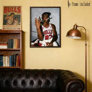 Michael Jordan Poster, Bulls Basketball Wall Art Decor, Perfect Gift for Sports Enthusiasts, Bedroom, Office, Living Room, Cafe, Bar, Home Decoration