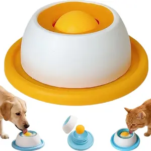 Dog lick toy, slow food lick bowl food dispenser, for tooth cleaning, suitable for cats and dogs to relieve anxiety, relieve boredom snack feeding, non-slip suction cup anti-dumping, easy to clean liquids and soft foods