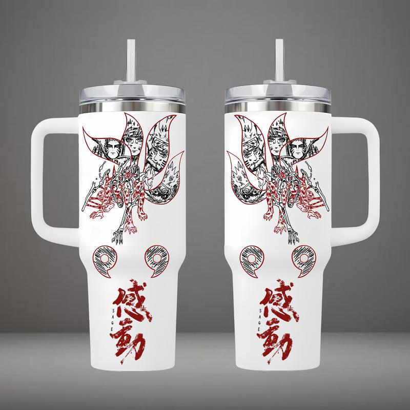 Kurama Sharingan Tumbler 40oz 20oz Gifts, Naruto Anime Manga Tumbler, Gift For Fan