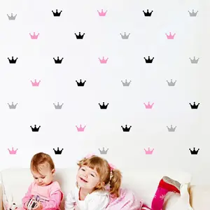 15count/Set Crown Wall Stickers Kid's Bedroom Decorate Wall Decals Princess Baby Room Wall Decor Vinyl Wall Sticker for kids rooms