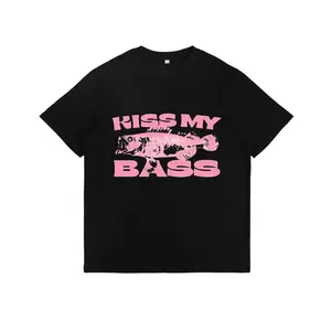 Kiss My Bass Vintage Style Fishing T-Shirt, Fisher Graphic Shirt Pink Design Limited Edition Menswear Birthday Christmas Day Menswear Birthday Unisex