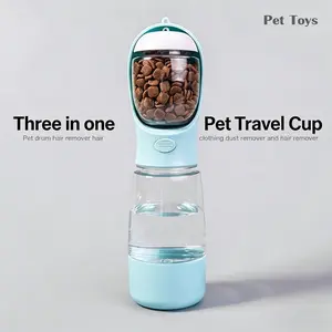 Pet Toys Outdoor 3 in 1 Pet Water Bottle Portable Leak Proof Water Dispenser with Poop Bag Holder for Dogs Cats Travel Hiking Walking
