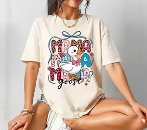 Comfort Colors Mama Goose Shirt Cute Goose Mama Tee Funny Mom Animal Graphic Mothers Day Gift