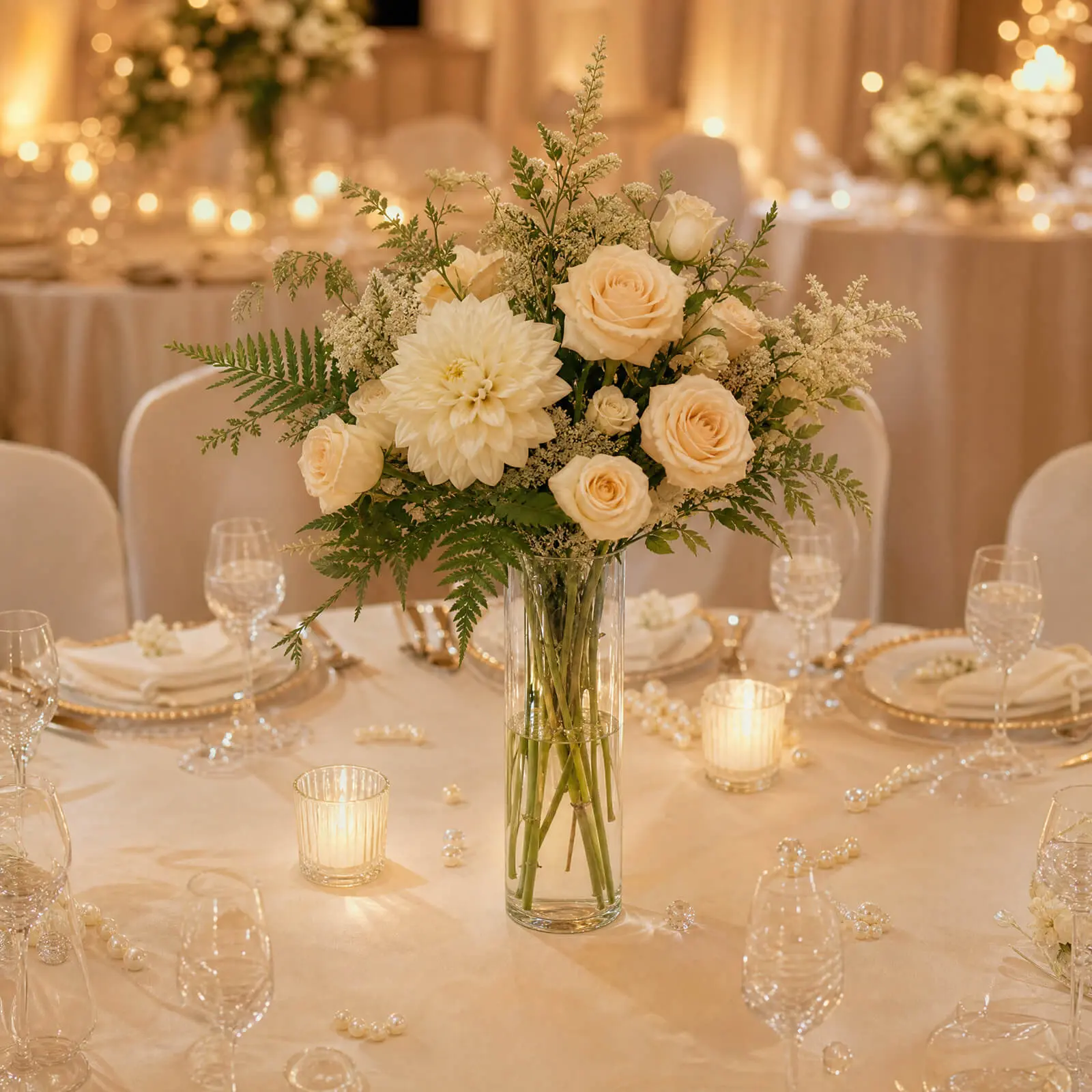 6 Pack 11" Clear Glass Cylinder Vases for Long Stem Floral Arrangements & Tall Centerpiece Displays