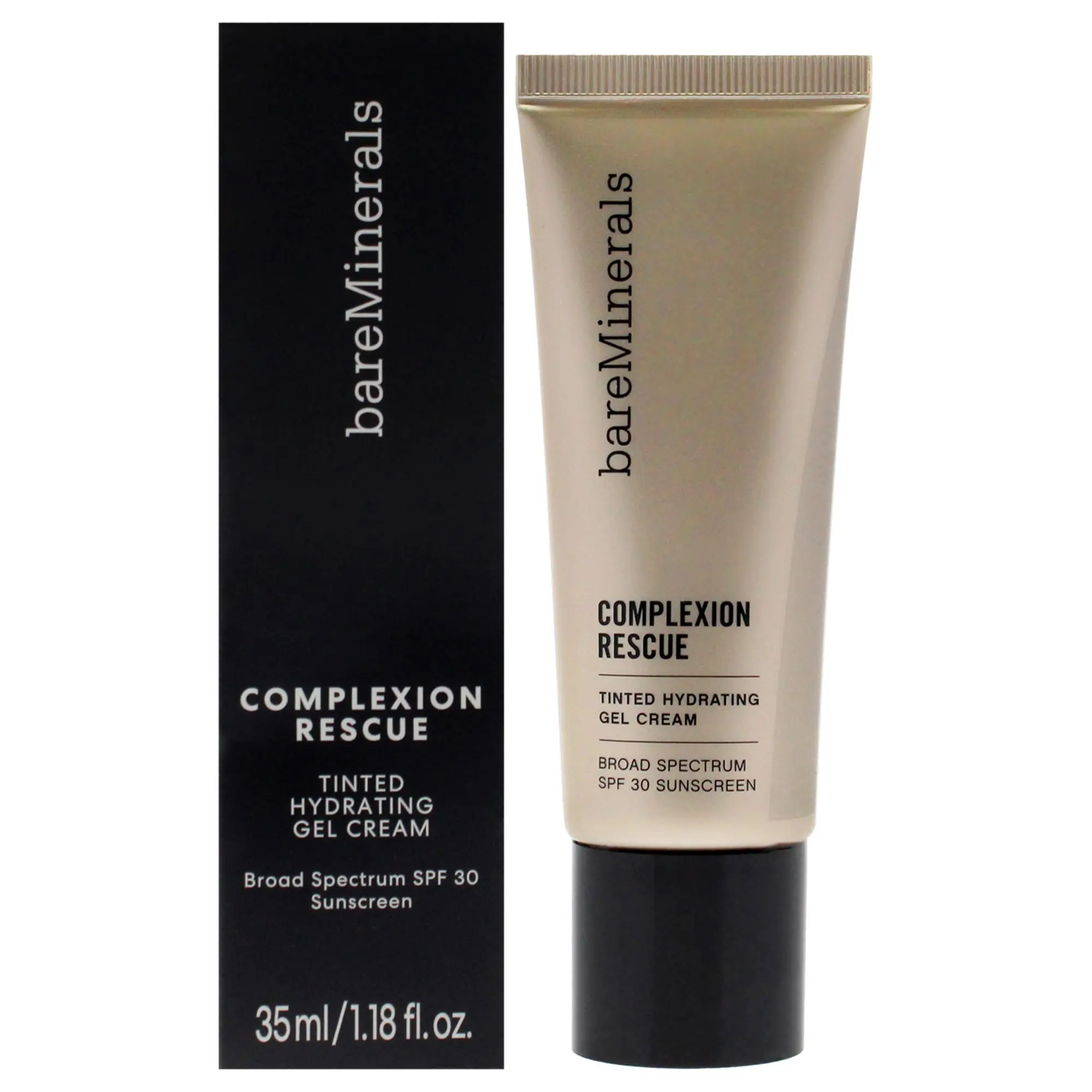 Women's bareMinerals Complexion Rescue Tinted Moisturizer Facial Tube - Hydrating Gel Broad Spectrum Sunscreen with SPF 30, Hydrates Skin, 03 Buttercream Shade, 1.18 oz Tester, Apply Daily Natural Look Makeup, Gel Cream