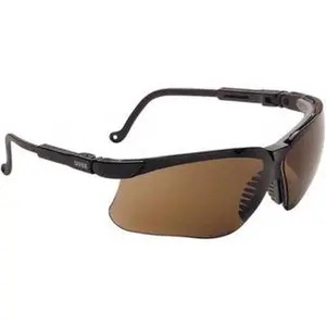 UVEX Frameless Wraparound Safety Glasses - Adjustable Sunglasses, Espresso Lenses, Anti-Fog, Scratch-Resistant, Temple-Adjustable, Universal Fit, Model S3201HS