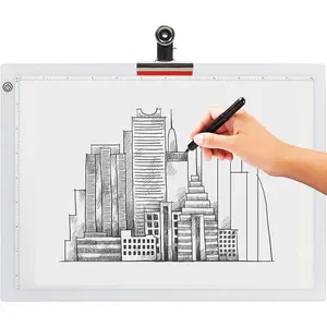LED Tracing Light Box, Ultra-Thin Light Pad with Adjustable Brightness, Includes USB Cable, Adapter, Tracing Paper, and Clip. Portable Drawing Pad and LED Board for Sketching, Cricut Projects, Art