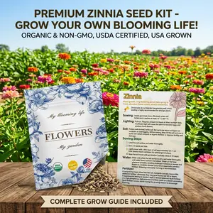 Zinnia Seeds Pack for 2026 – 1000 Non GMO Flower Seeds | Vibrant Zinnia Elegans for Pollinator Gardens, Borders & Containers | Easy-to-Grow Outdoor Blooms, Zinnia Seed Mix