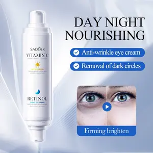 Early C Late a Day Night Anti-Wrinkle Eye Cream, Vitamin C + Retinol, Brightening Moisturizing, Night Repair Fine Lines, Dark Circles Reduction