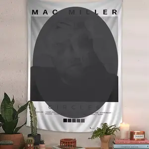 Macc Miller Circles Album Flag Tapestry, Malcolm McCormicck Hip Hop Music Decor, Rapper Wall Art, 3x5 Feet Indoor Wall Decor | 050226.C04307.ID02