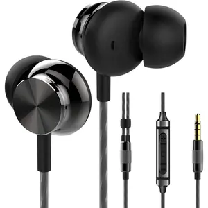 BS10 Earphones Wired Headphones in Ear Noise Isolating Earbuds with Microphone and Volume Control  Bass Driven Sound, 12mm Large Drivers,  Design