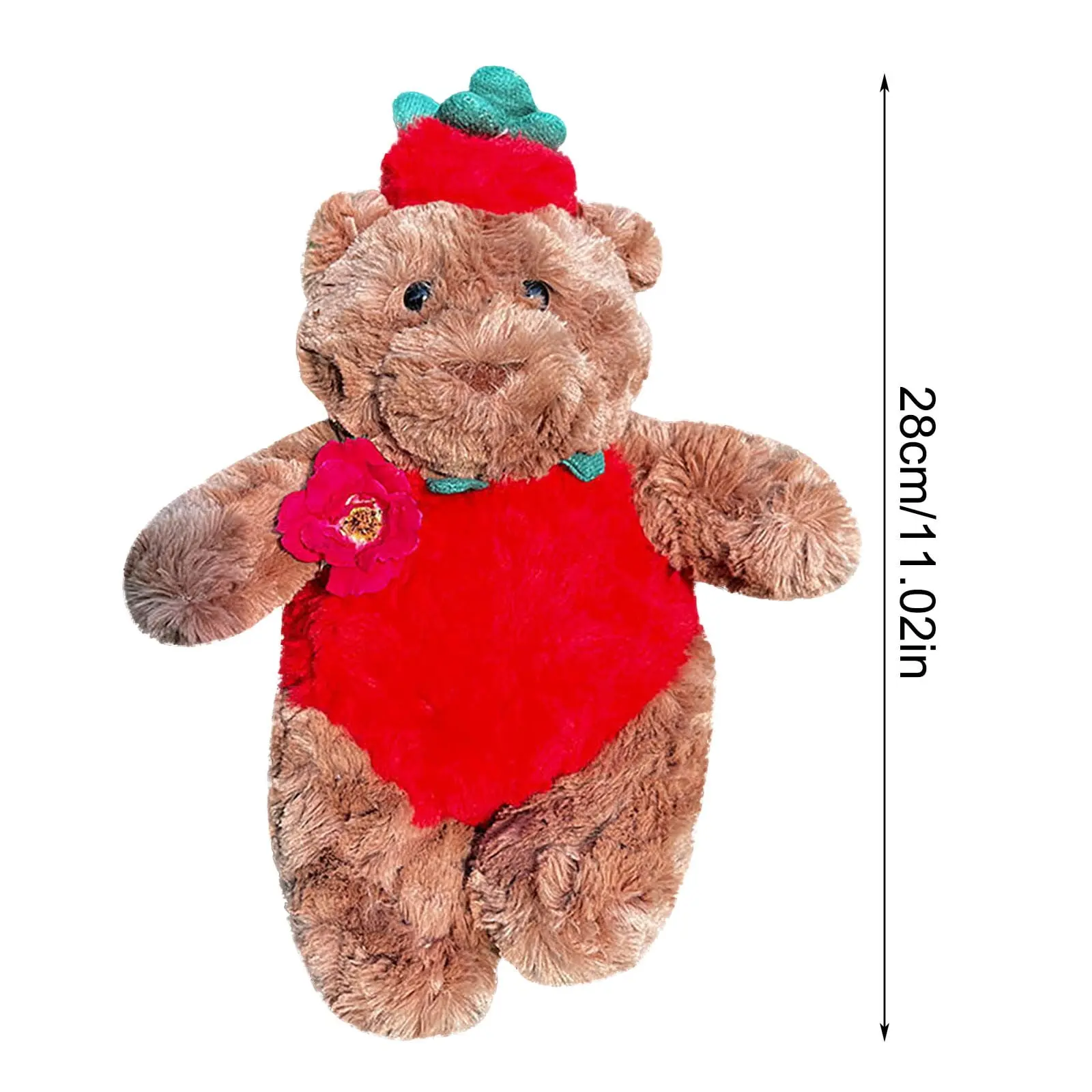 Jellycat Bartholomew Bear Strawberry Plush, 11.02 Inch, Sweet and