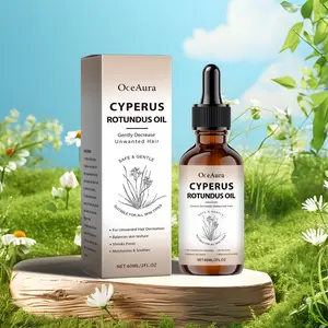 60ML OCEAURA Cyperus Rotundus Oil Plant Essential Oils, Gentle Nourishing Smooth Skin, Effective Hair Remover, Safe & Natural Formula