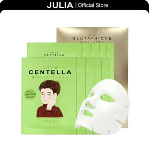 【JU】3-in-1 Centella Mask | Soothing, Brightening & Barrier-repairing | Powered by Houttuynia, Centella Asiatica, Madecassoside, Glutathione, and Sprout Complex | Korean Skincare | 10 Sheets