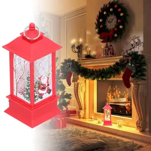 Christmas Glowing Decorative Light Portable LED Small Hanging Lamp Santa Claus Ornaments for Party Party Children GiftsRed